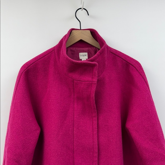 J. Crew City Peacoat Full Zip Winter Jacket Minimalist Preppy Pink 14 - Picture 3 of 8
